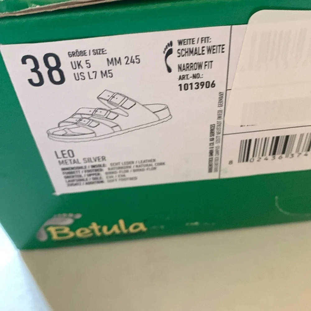 Betula Leo Silver Sandals by Birkenstock 38 - Picture 12 of 12